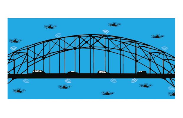 Дроны будут контролировать безопасность мостов