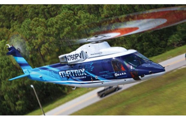 Коммерческий вертолет Sikorsky S-76 совершает автономный полет в 30 миль