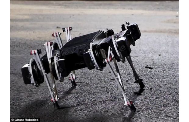 Четвероногий робот Minitaur преодолевает ступеньки и ограждения, входит в двери, делает многое другое (+видео)