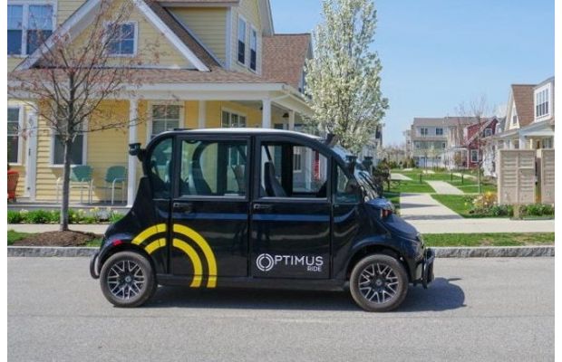 Автономные поездки на микроавтобусе Optimus Ride в Нью-Йорке