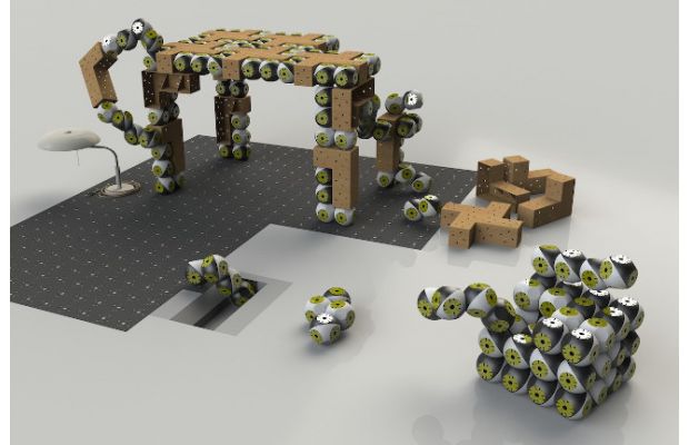 Использование модульных роботов Roombot для создания предметов мебели по требованию