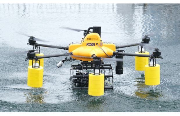 KDDI, Prodrone и Qysea объединили мультикоптер с подводным дроном 