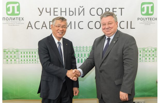 Политех посетил глава корпорации Kawasaki Heavy Industries, Ltd. Сигэру Мураяма